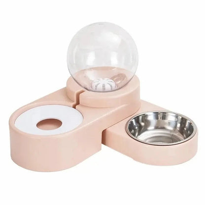 Distributeur eau et nourriture chat