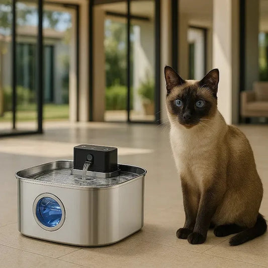 Fontaine à eau pour chat rechargeable